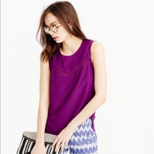 J.Crew ladder stitch 100% silk shell